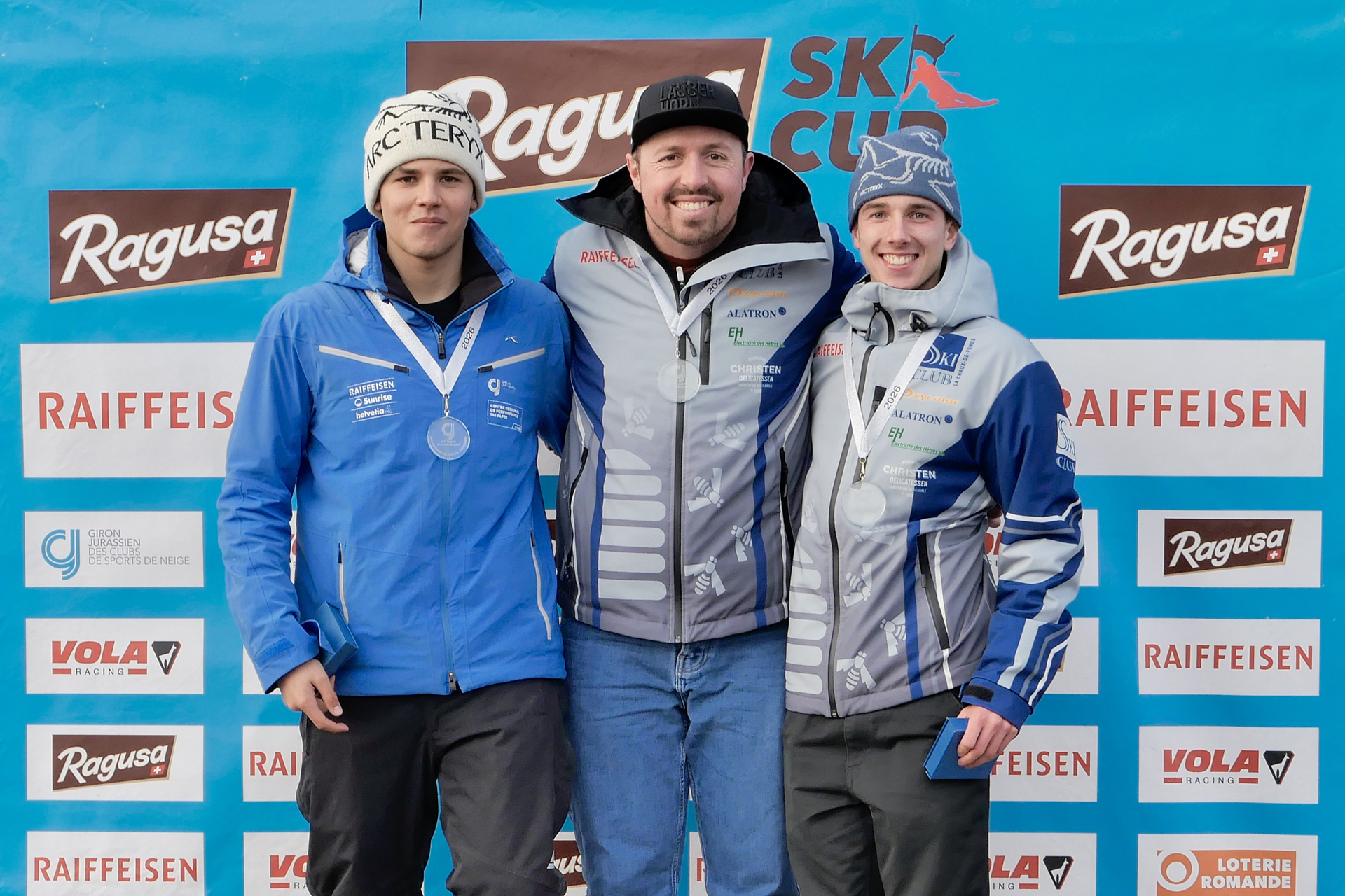 Top 3 hommes Championnats jurassiens de géant © Oscar Muniz